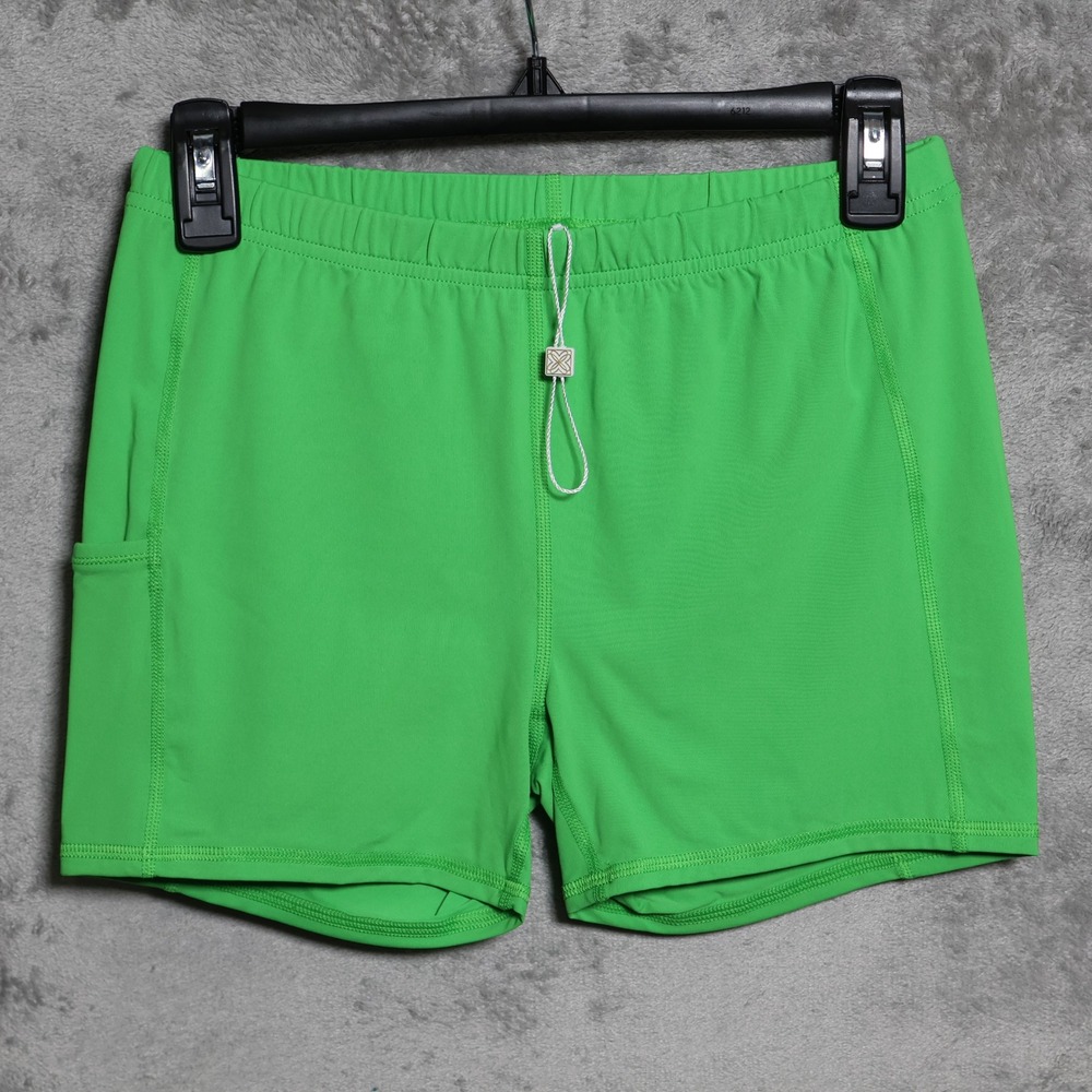 Lilly Pulitzer Luxletic Shorts Womens 4 Green Athletic Casual Stretch Pockets